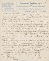 Letter from SPENCER FULLERTON BAIRD to GEORGE PERKINS MARSH,                             dated June 4, 1877.