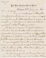 Letter from SPENCER FULLERTON BAIRD to GEORGE PERKINS MARSH,                             dated July 27, 1880.