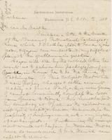 Letter from SPENCER FULLERTON BAIRD to GEORGE PERKINS MARSH,                             dated October 2, 1880.