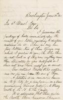 Letter from Albert G. PEIRCE to GEORGE PERKINS MARSH, dated June                             28, 1861.