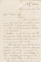 Letter from ALBERT G. PEIRCE to GEORGE PERKINS MARSH, dated                             December 4, 1861.