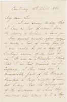 Letter from CHARLES ELIOT NORTON to GEORGE PERKINS MARSH, dated                             5th April, 1861.