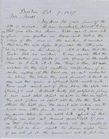 Letter from THOMAS WILLIAM SILLOWAY to GEORGE PERKINS MARSH,                             dated October 7, 1857.