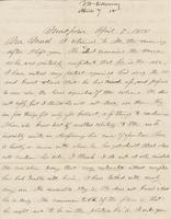 Letter from THOMAS WILLIAM SILLOWAY to GEORGE PERKINS MARSH,                             dated April 7, 1858.