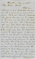 Letter from THOMAS WILLIAM SILLOWAY to GEORGE PERKINS MARSH,                             dated July 9, 1858.