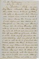 Letter from THOMAS W. SILLOWAY to GEORGE PERKINS MARSH, dated                             July 31, 1858.