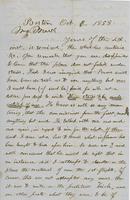 Letter from THOMAS WILLIAM SILLOWAY to GEORGE PERKINS MARSH,                             dated October 6, 1858.
